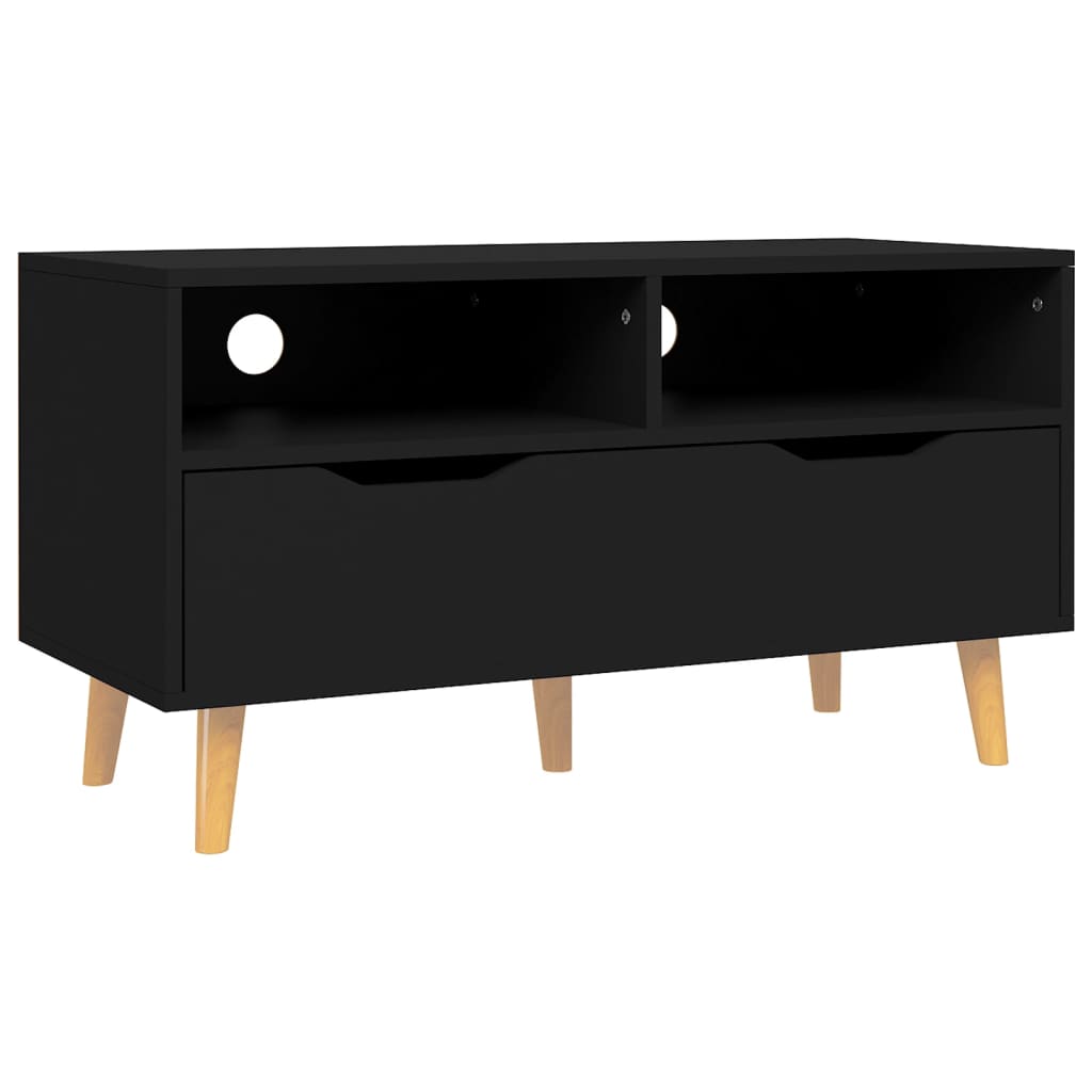 Meuble TV noir 90x40x48,5 cm bois d'ingénierie Meubles TV vidaXL   