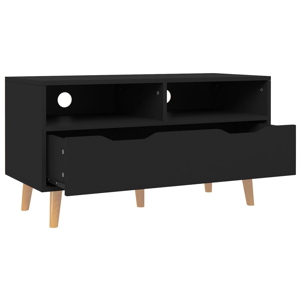 Meuble TV noir 90x40x48,5 cm bois d'ingénierie Meubles TV vidaXL   