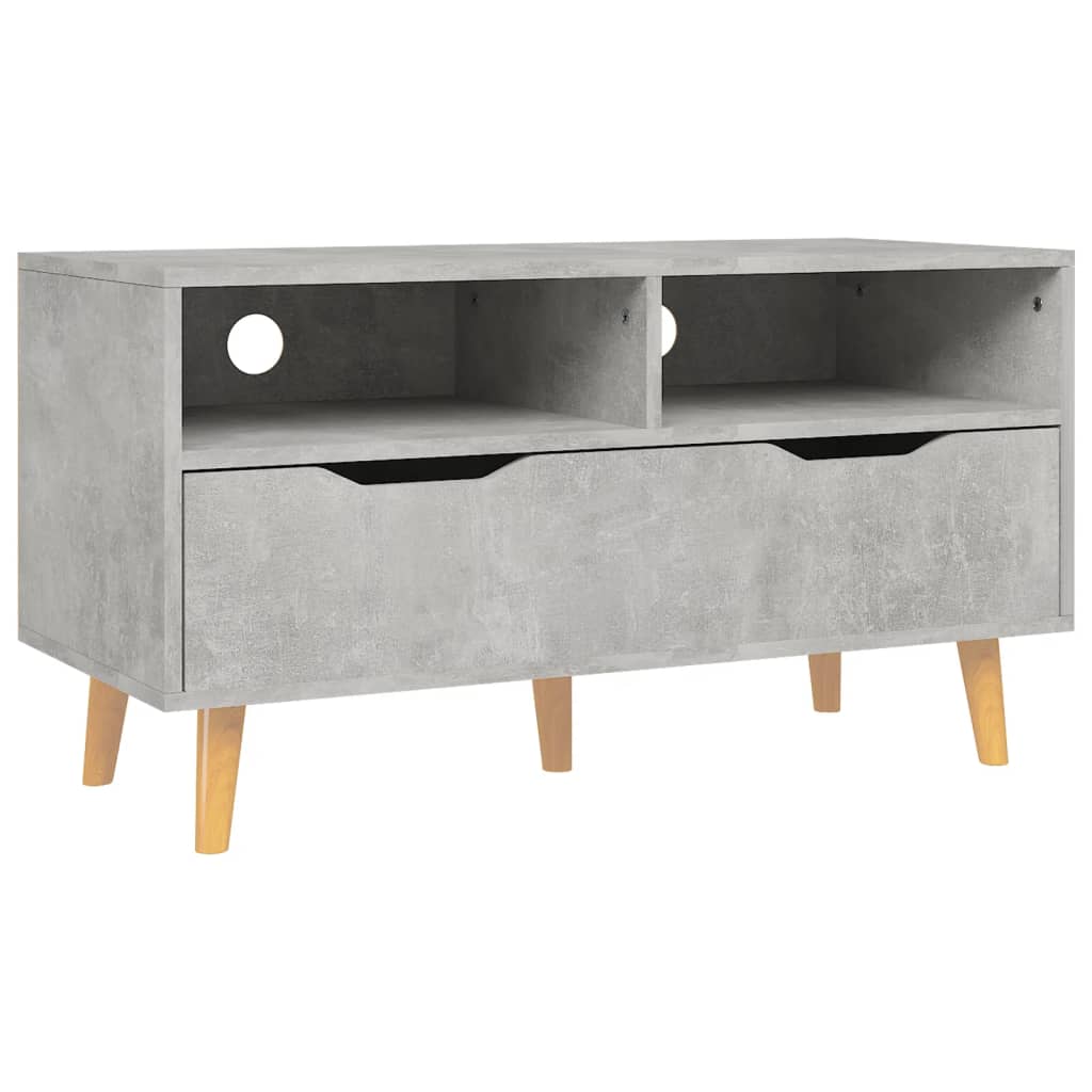 Meuble TV gris béton 90x40x48,5 cm bois d'ingénierie Meubles TV vidaXL   