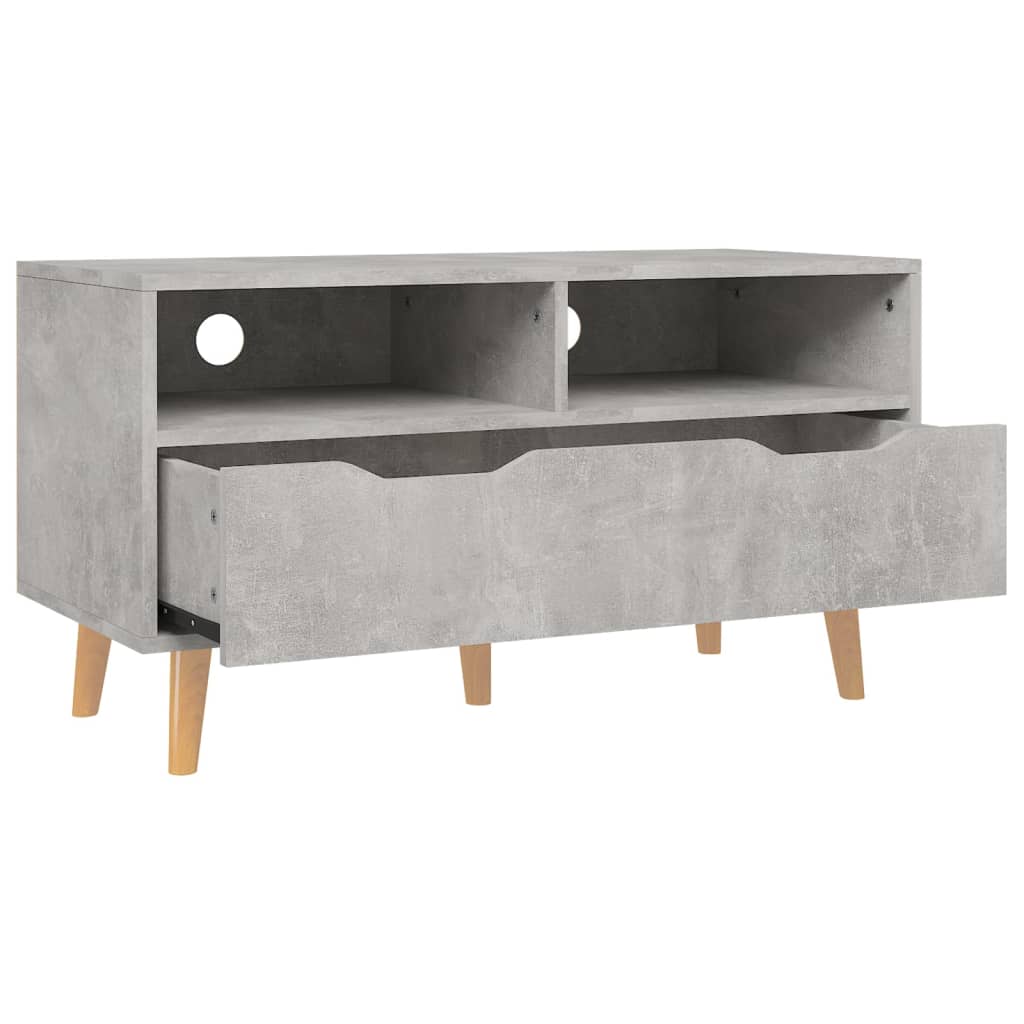 Meuble TV gris béton 90x40x48,5 cm bois d'ingénierie Meubles TV vidaXL   