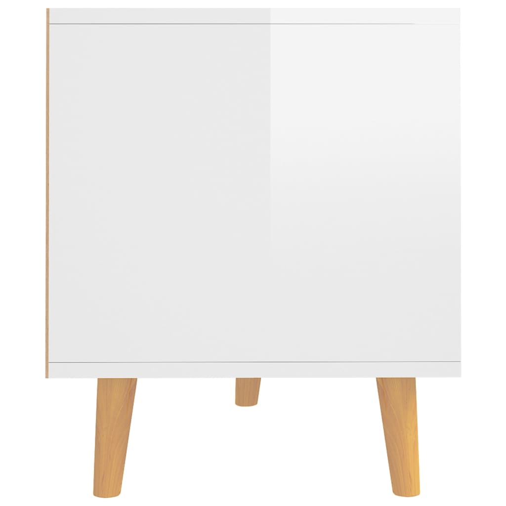 Meuble TV blanc brillant 90x40x48,5 cm bois d'ingénierie Meubles TV vidaXL   