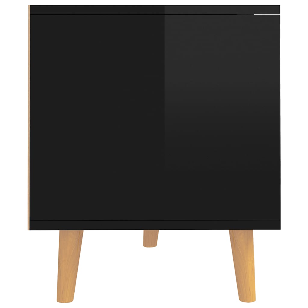 Meuble TV noir brillant 90x40x48,5 cm bois d'ingénierie Meubles TV vidaXL   