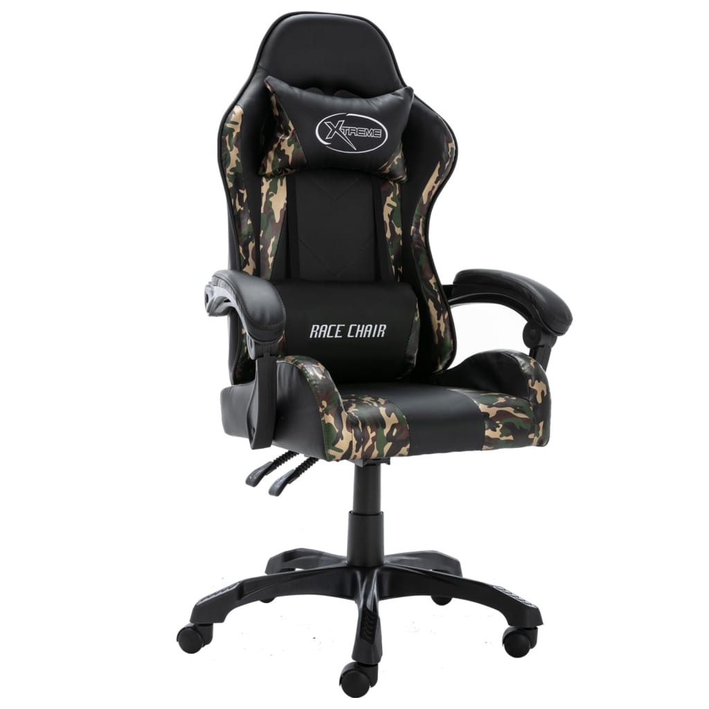 Fauteuil de jeux vidéo Noir et camouflage Similicuir - Xios Store SNC