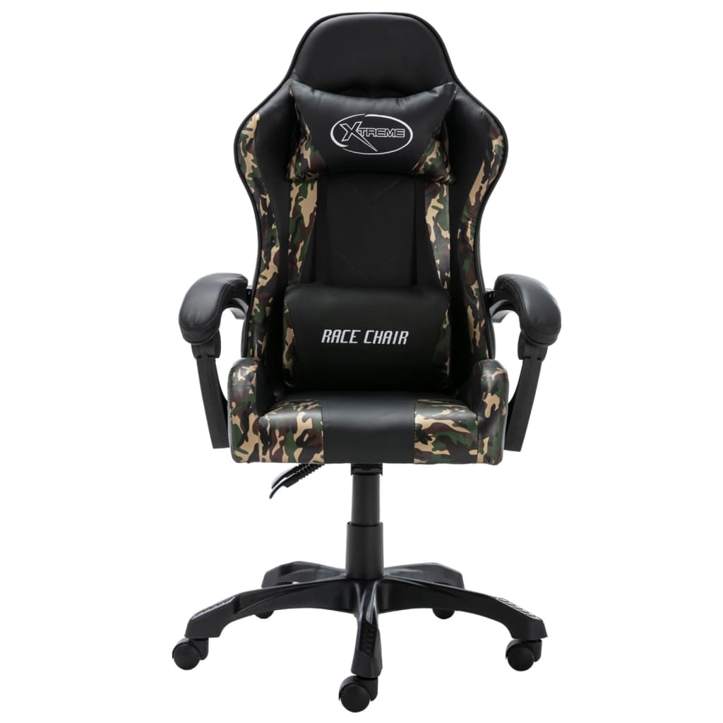 Fauteuil de jeux vidéo Noir et camouflage Similicuir - Xios Store SNC