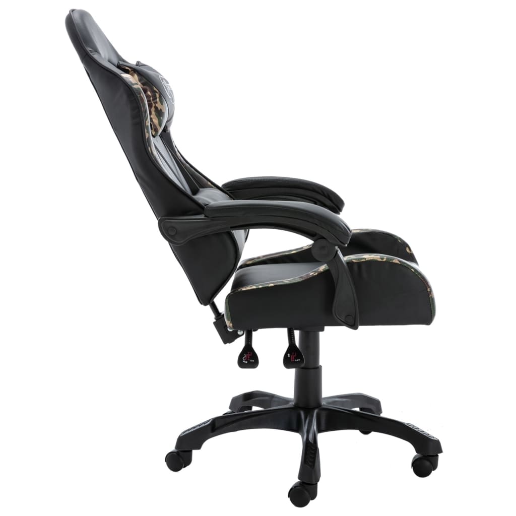 Fauteuil de jeux vidéo Noir et camouflage Similicuir - Xios Store SNC