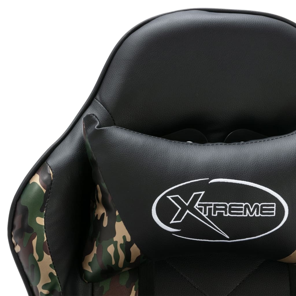 Fauteuil de jeux vidéo Noir et camouflage Similicuir - Xios Store SNC