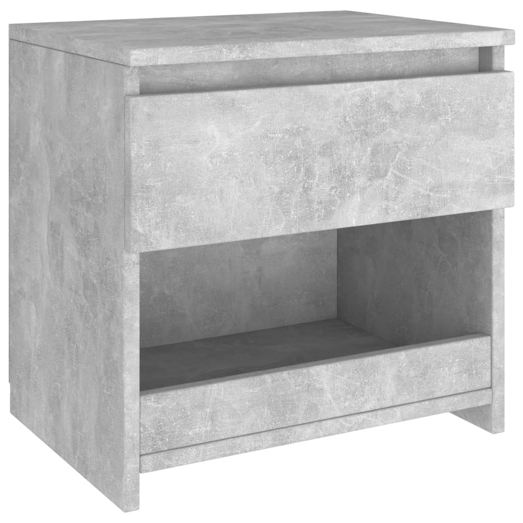 Tables de chevet 2 pcs Gris béton 40x30x39 cm Aggloméré Tables de chevet vidaXL   