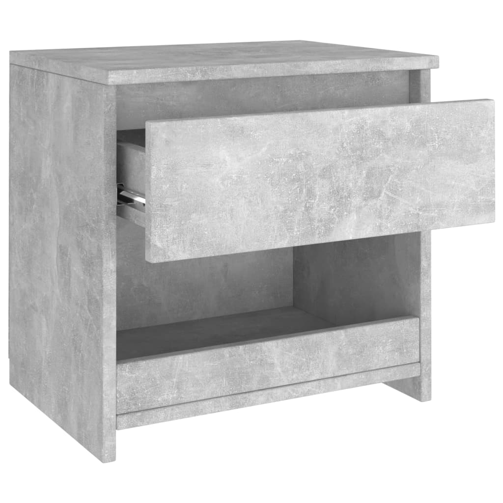 Tables de chevet 2 pcs Gris béton 40x30x39 cm Aggloméré Tables de chevet vidaXL   