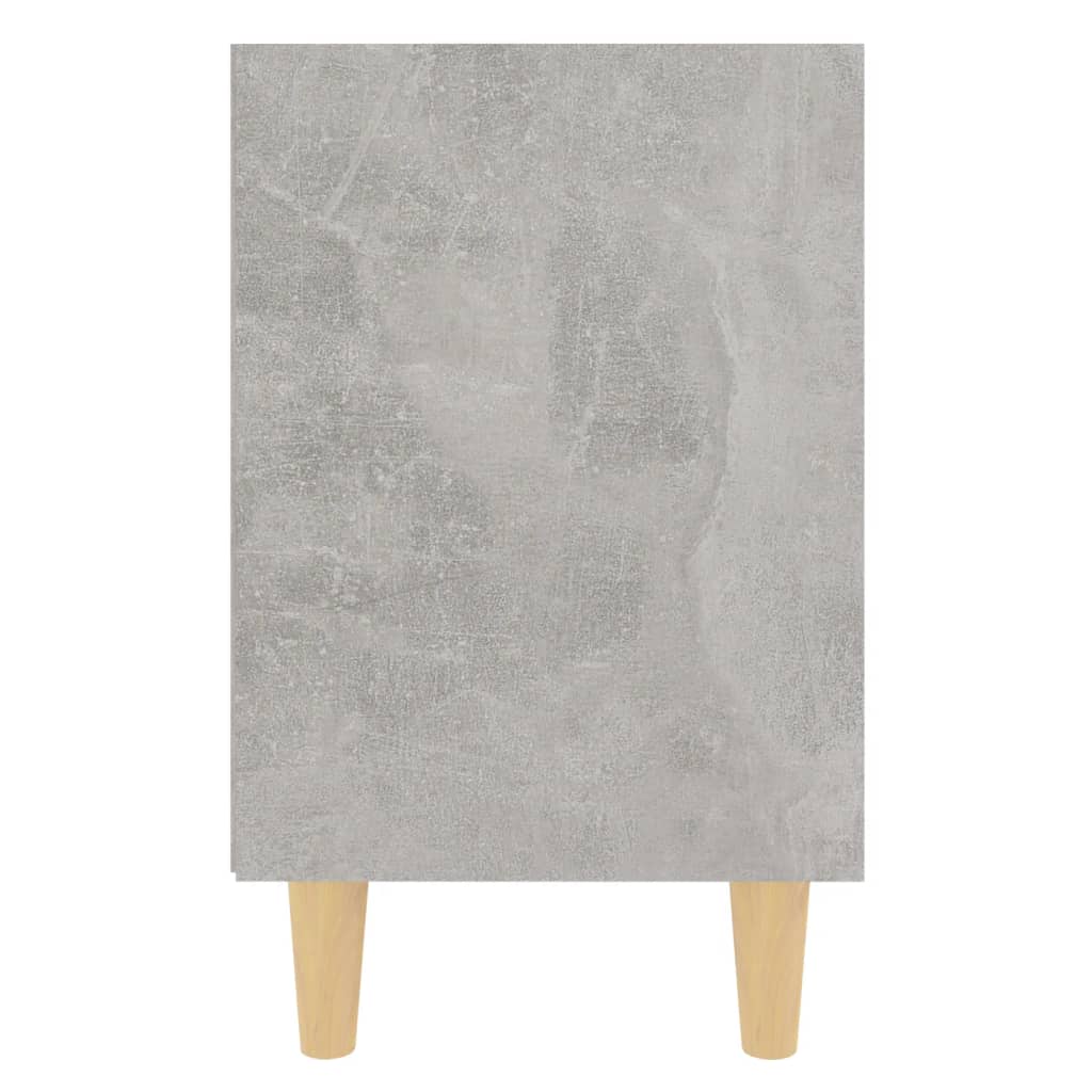 Tables de chevet avec pieds en bois 2 pcs Gris béton 40x30x50cm Tables de chevet vidaXL