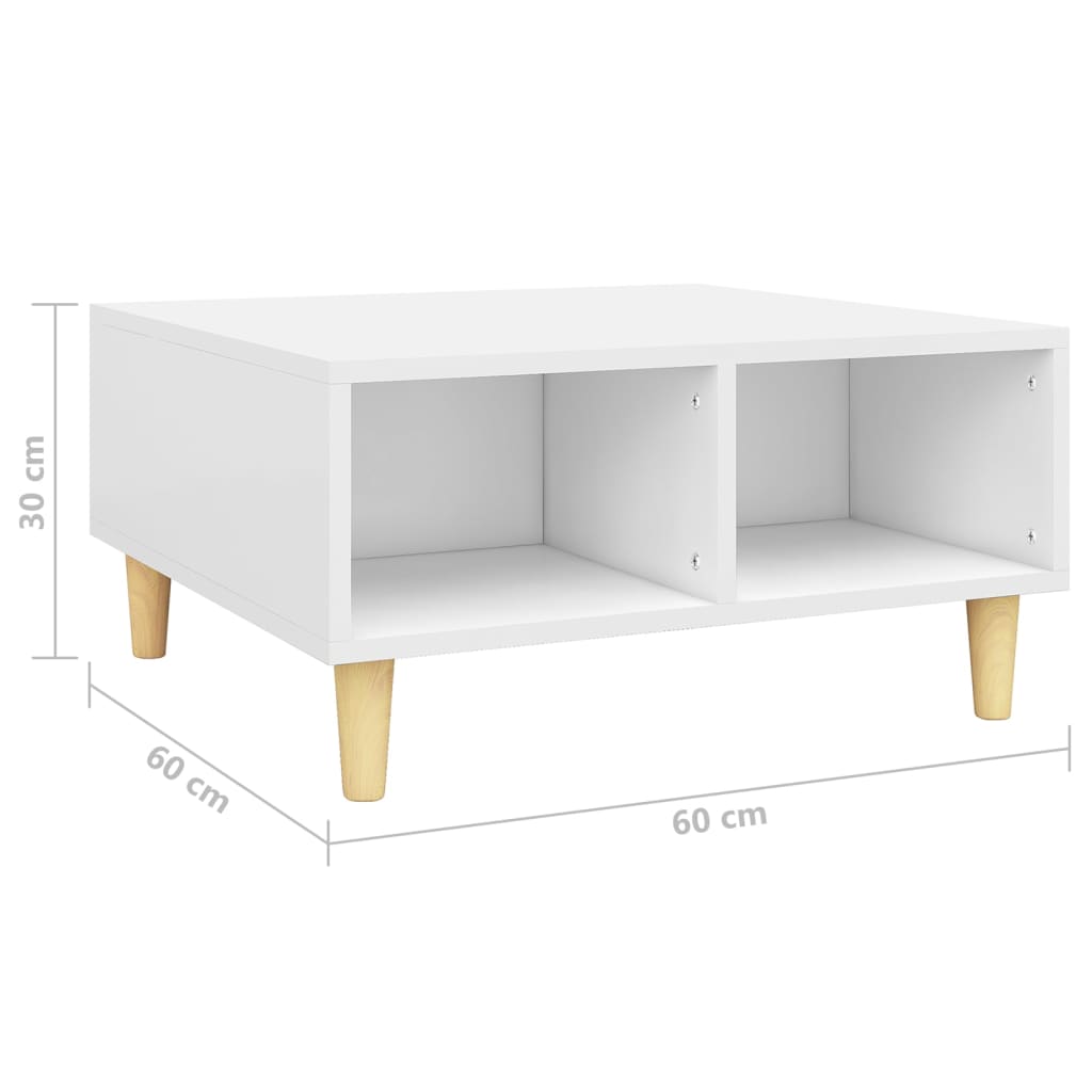 Table basse Blanc 60x60x30 cm Aggloméré Tables basses vidaXL   