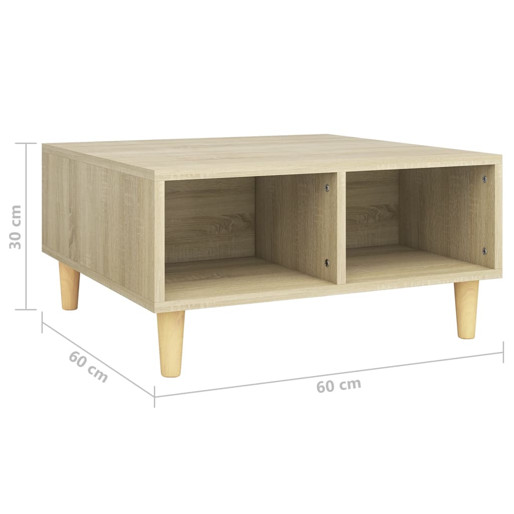 Table basse Chêne sonoma 60x60x30 cm Aggloméré Tables basses vidaXL   