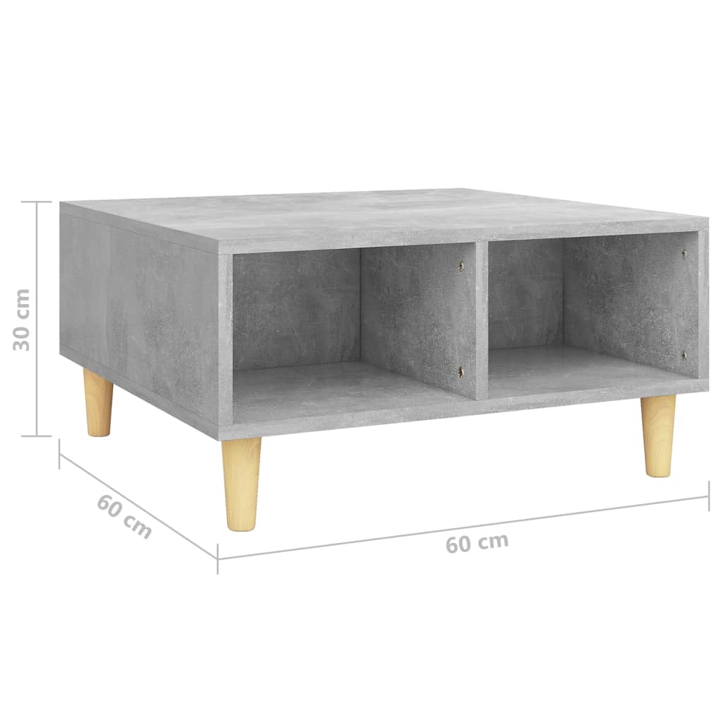 Table basse Gris béton 60x60x30 cm Aggloméré Tables basses vidaXL   