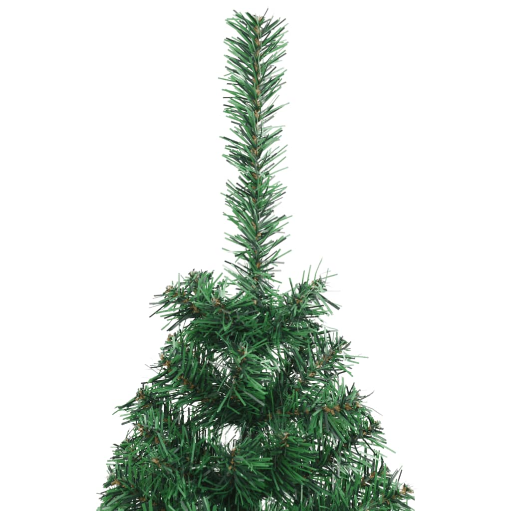 Sapin de Noël artificiel moitié avec support vert 120 cm PVC - Xios Store SNC