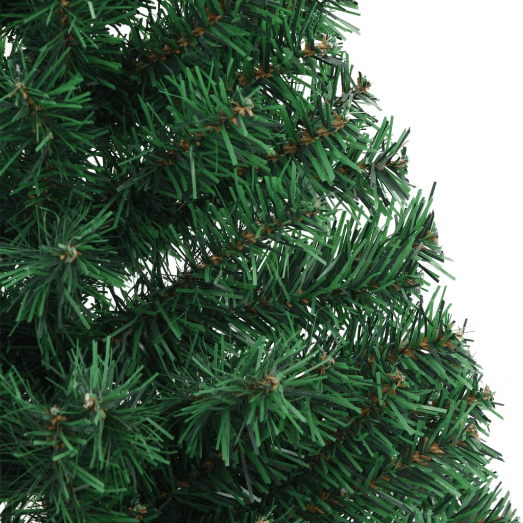 Sapin de Noël artificiel moitié avec support vert 120 cm PVC - Xios Store SNC