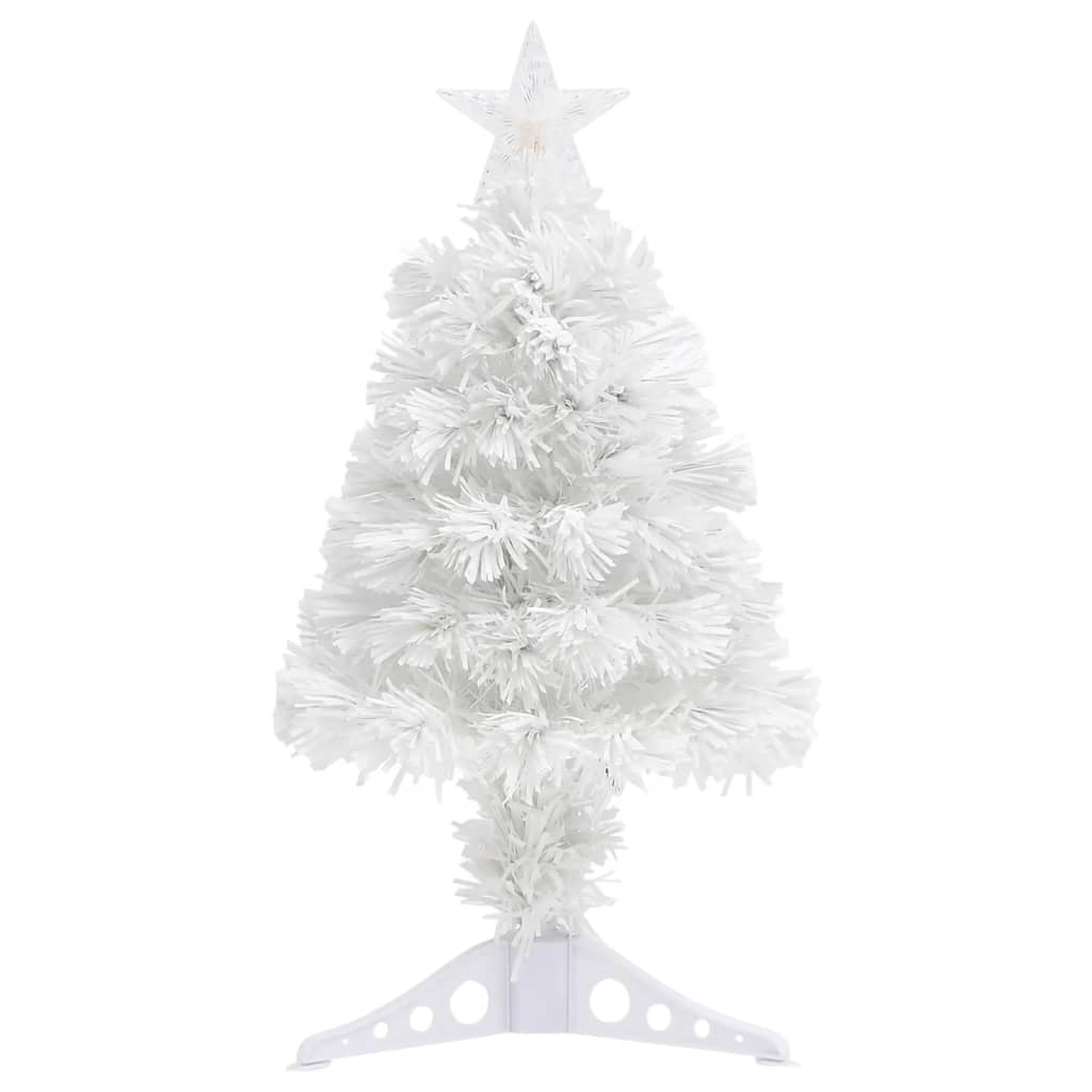 Arbre de Noël artificiel pré-éclairé blanc 64 cm fibre optique - Xios Store SNC