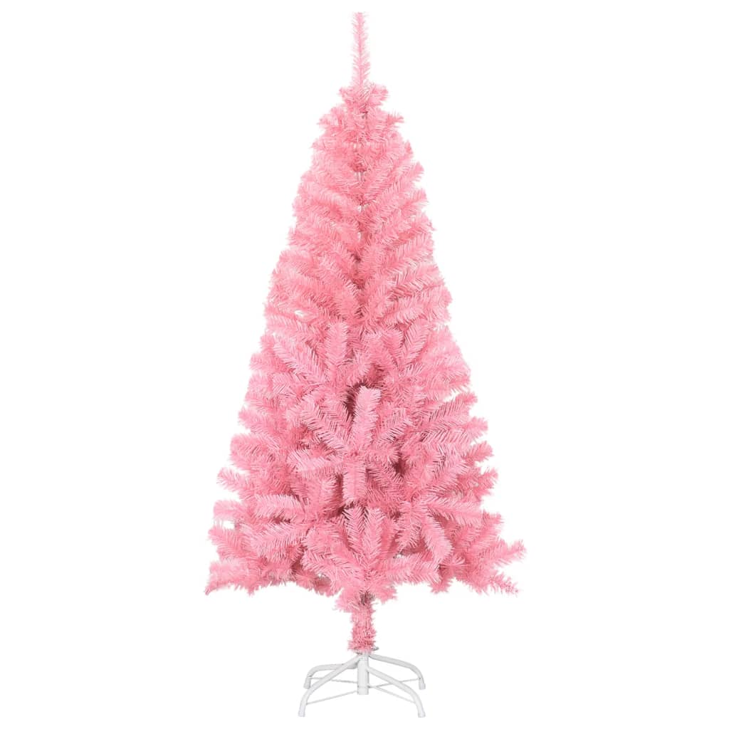 Sapin de Noël artificiel avec support rose 120 cm PVC - Xios Store SNC