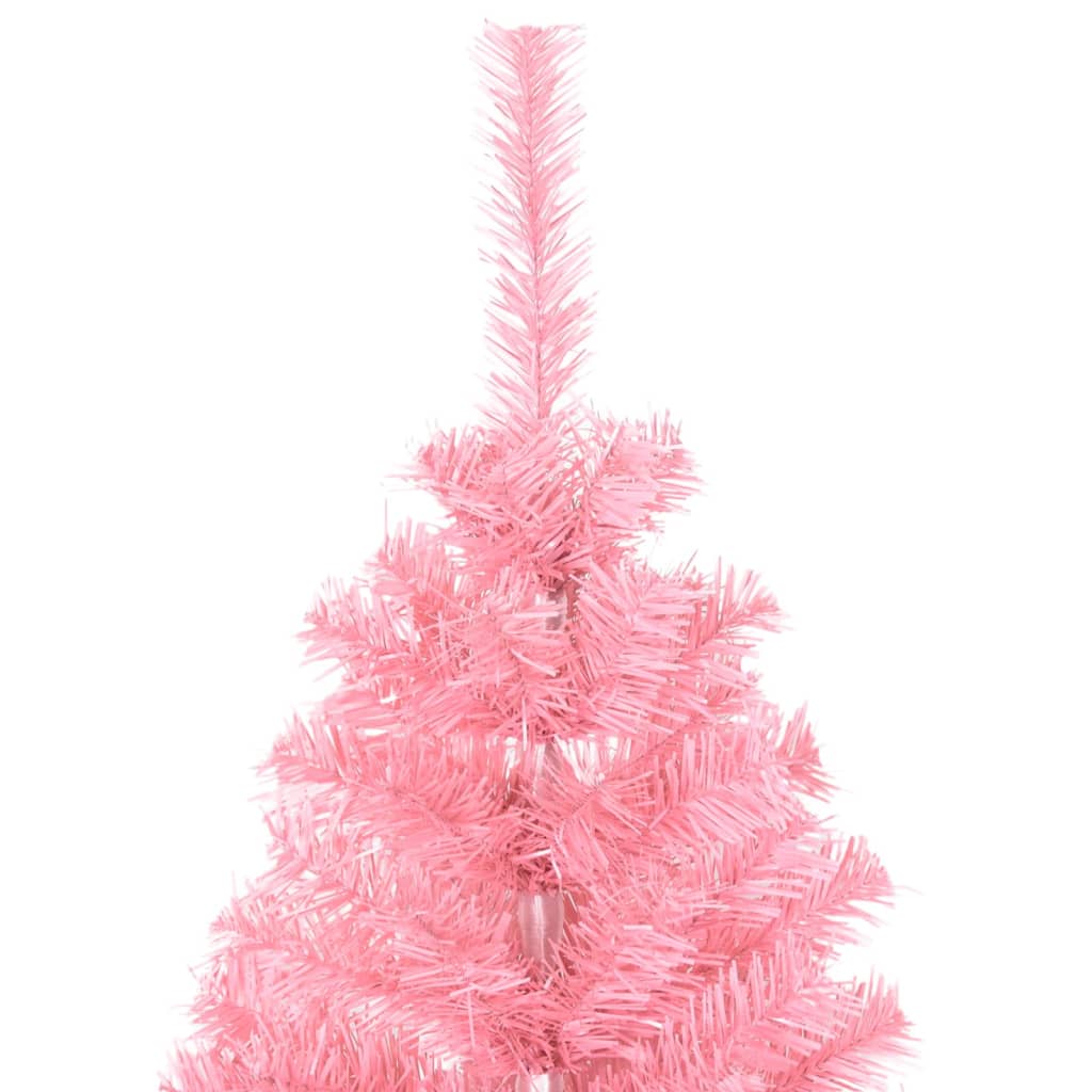 Sapin de Noël artificiel avec support rose 120 cm PVC - Xios Store SNC