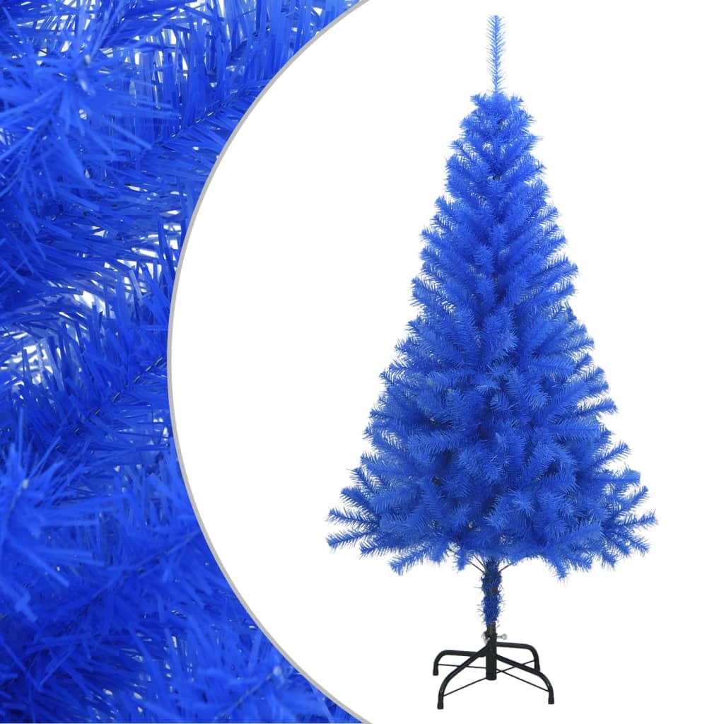 Sapin de Noël artificiel avec support bleu 120 cm PVC - Xios Store SNC