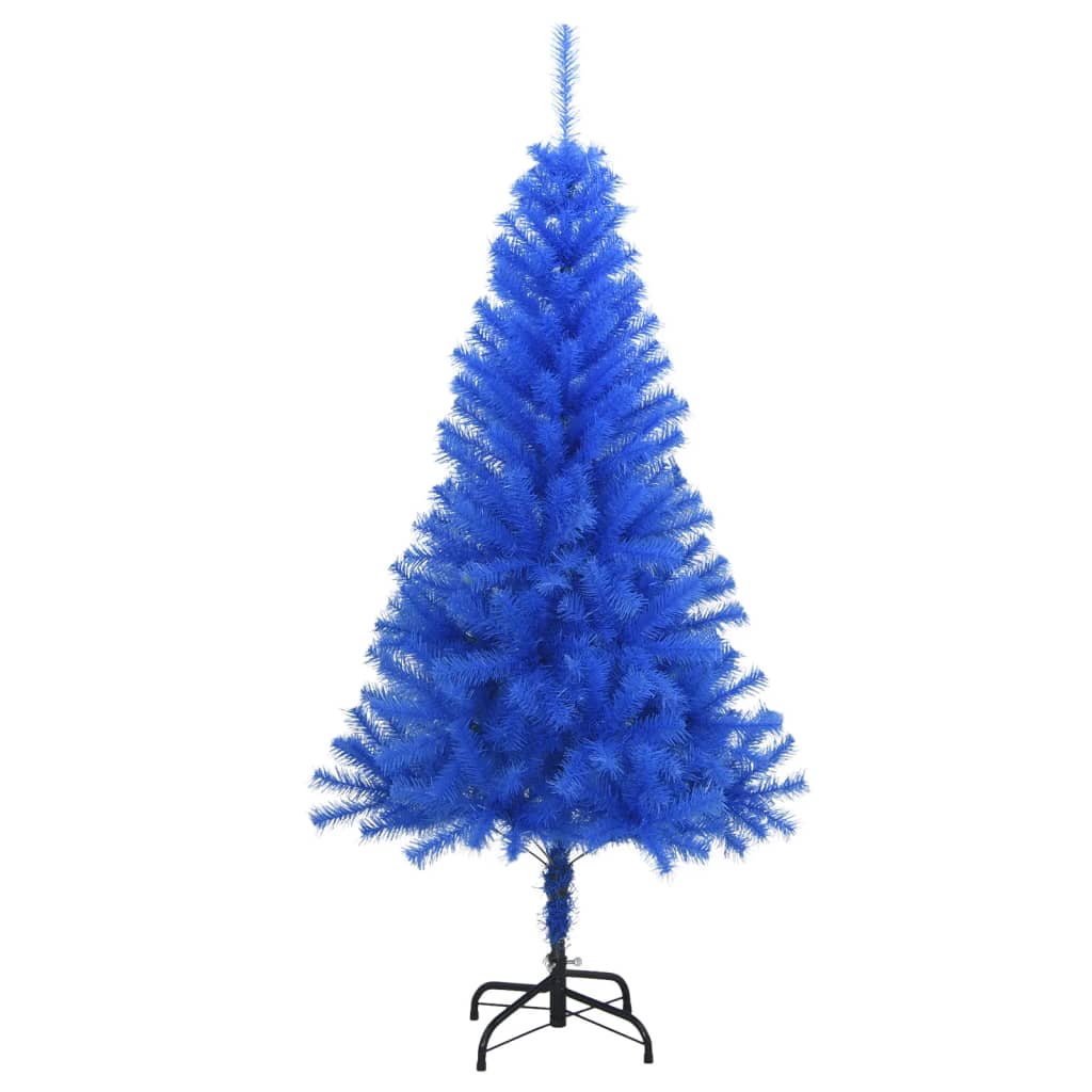 Sapin de Noël artificiel avec support bleu 120 cm PVC - Xios Store SNC