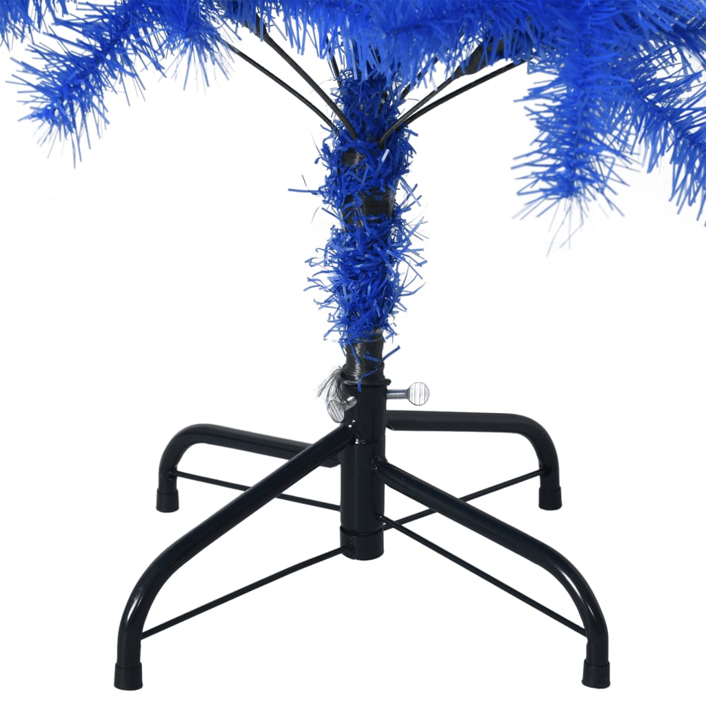 Sapin de Noël artificiel avec support bleu 120 cm PVC - Xios Store SNC