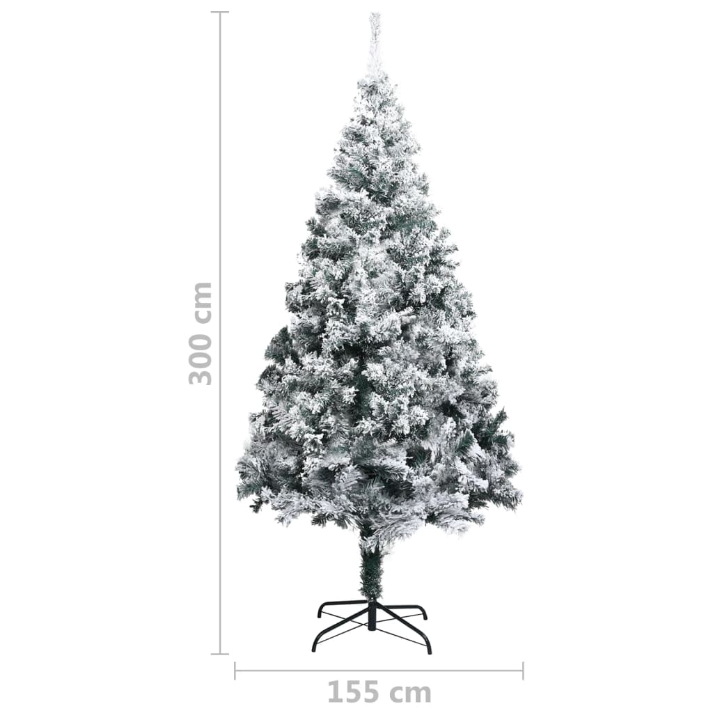 Sapin de Noël artificiel avec neige floquée Vert 300 cm PVC - Xios Store SNC