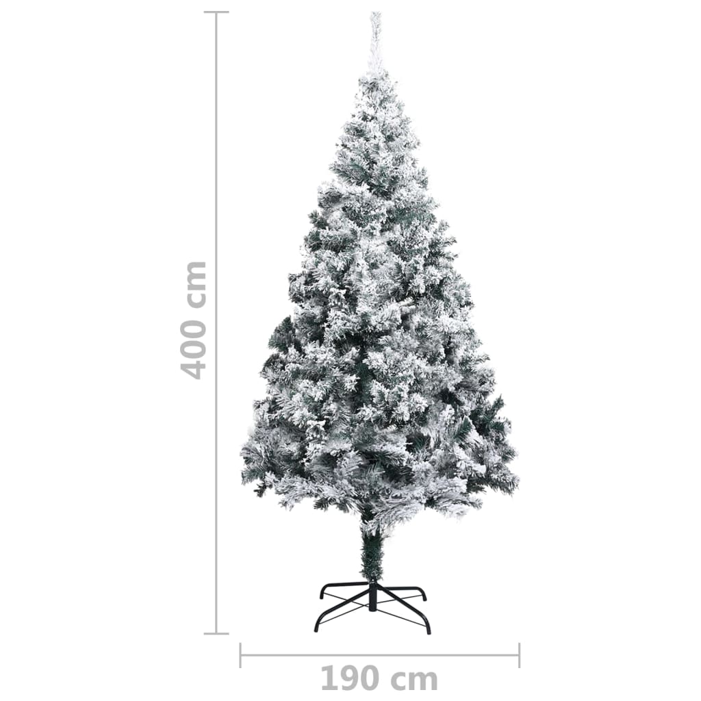 Sapin de Noël artificiel avec neige floquée Vert 400 cm PVC - Xios Store SNC