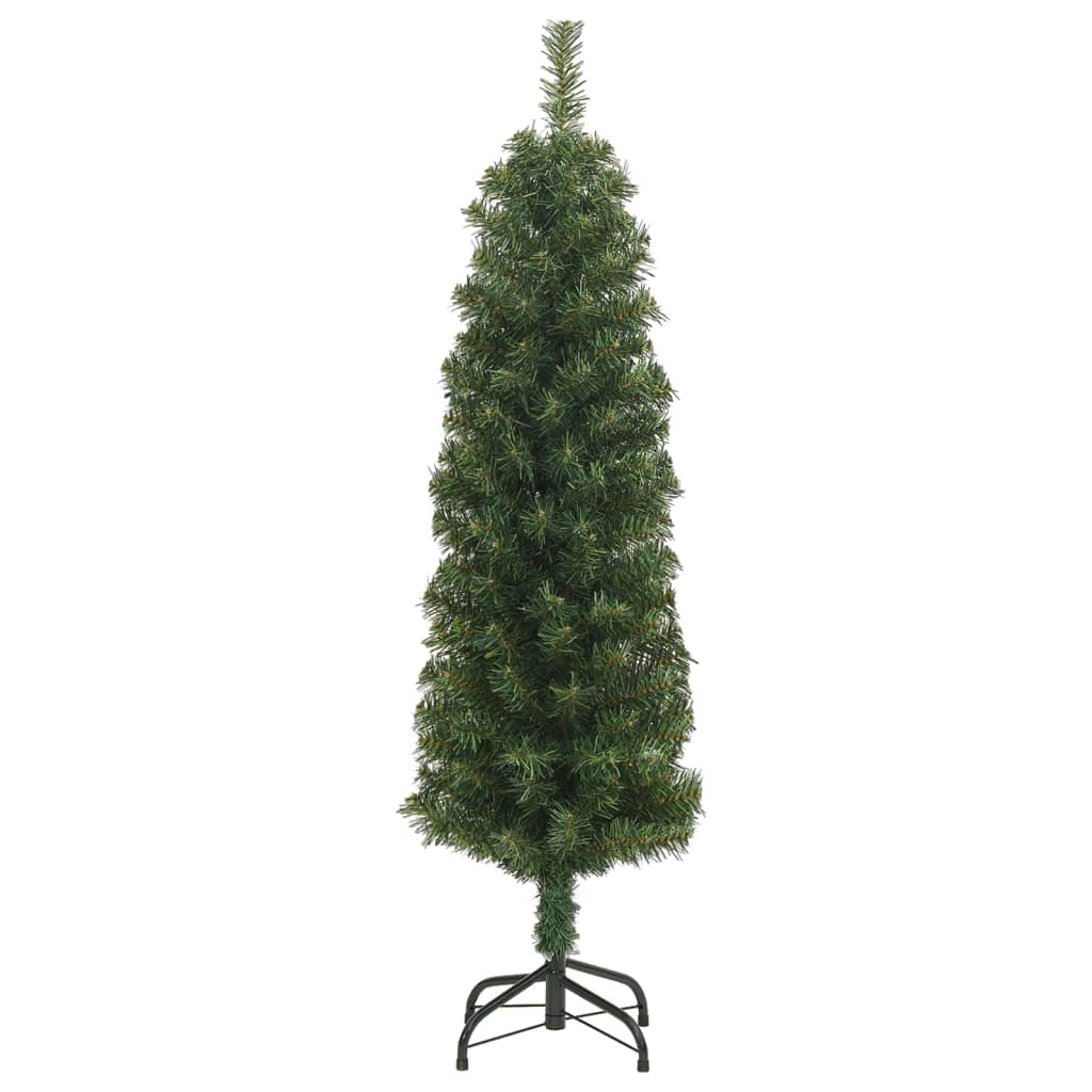 Sapin de Noël artificiel mince avec support vert 120 cm PVC - Xios Store SNC