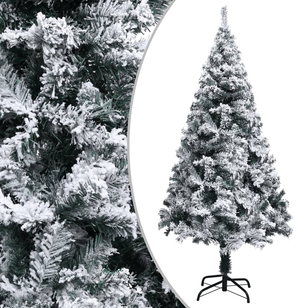 Sapin de Noël artificiel avec neige floquée vert 120 cm PVC - Xios Store SNC