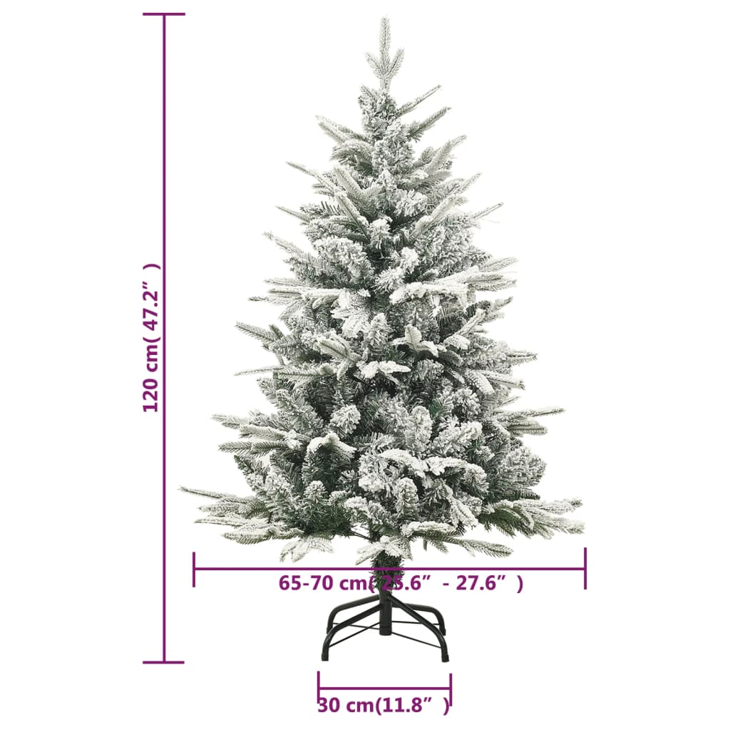 Sapin de Noël artificiel à flocons de neige Vert 120 cm PVC/PE - Xios Store SNC