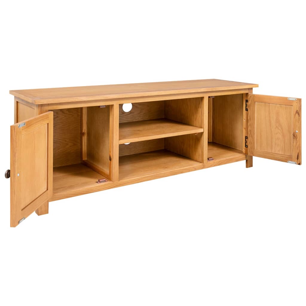 Meuble TV 110x35x44 cm Bois de chêne massif Meubles TV vidaXL   