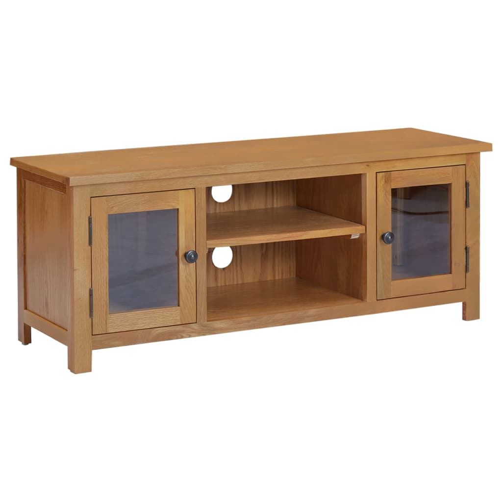 Meuble TV 110x35x44 cm Bois de chêne massif Meubles TV vidaXL   