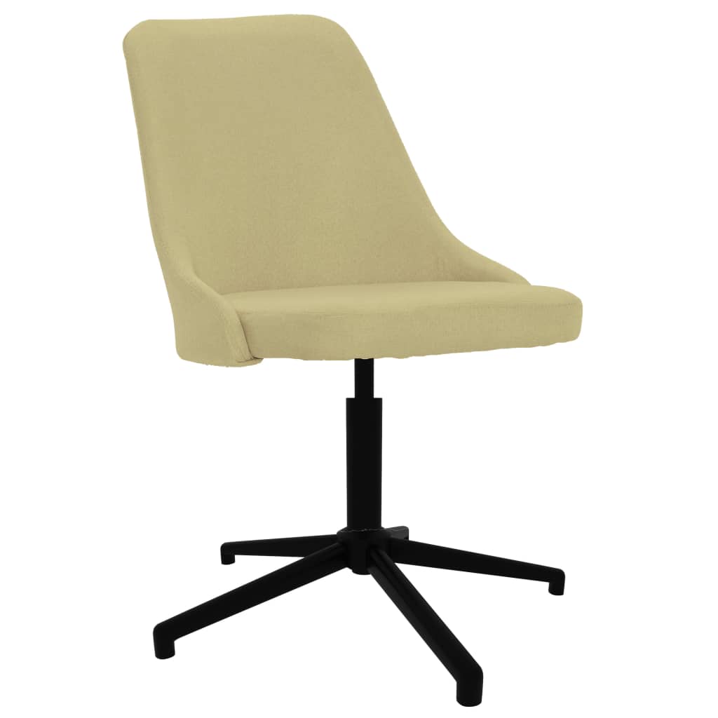 Chaise pivotante de salle à manger Vert Tissu Chaises de cuisine vidaXL   