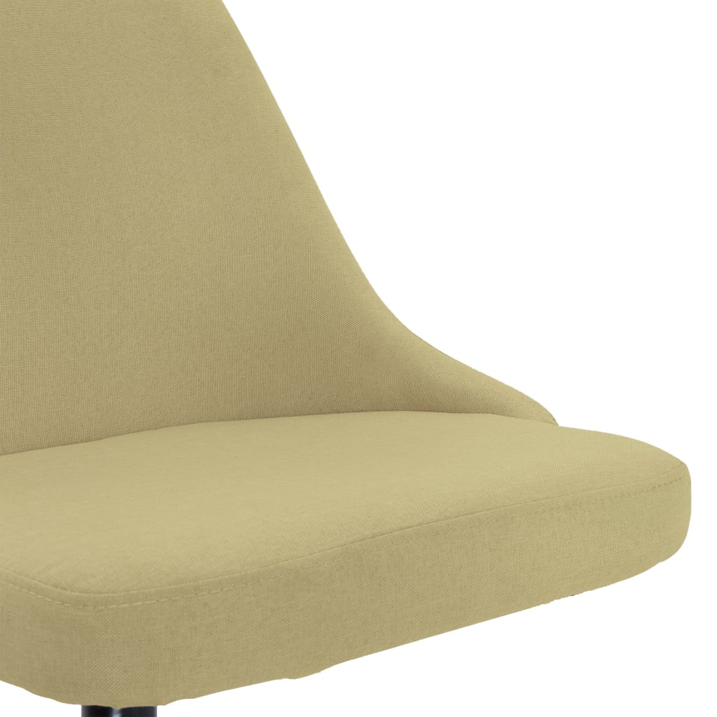 Chaise pivotante de salle à manger Vert Tissu Chaises de cuisine vidaXL   