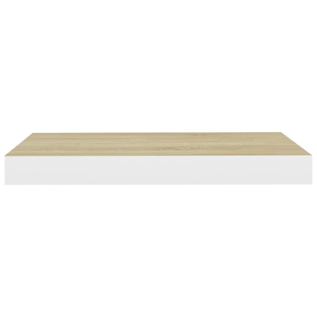 Étagère murale flottante chêne et blanc 50x23x3,8 cm MDF Étagères murales & corniches vidaXL   