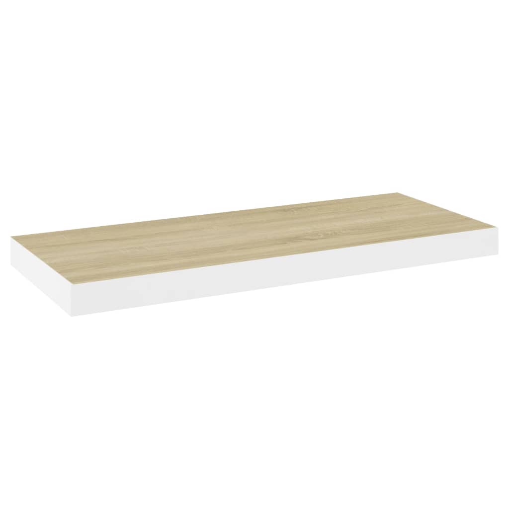 Étagère murale flottante chêne et blanc 60x23,5x3,8 cm MDF Étagères murales & corniches vidaXL   