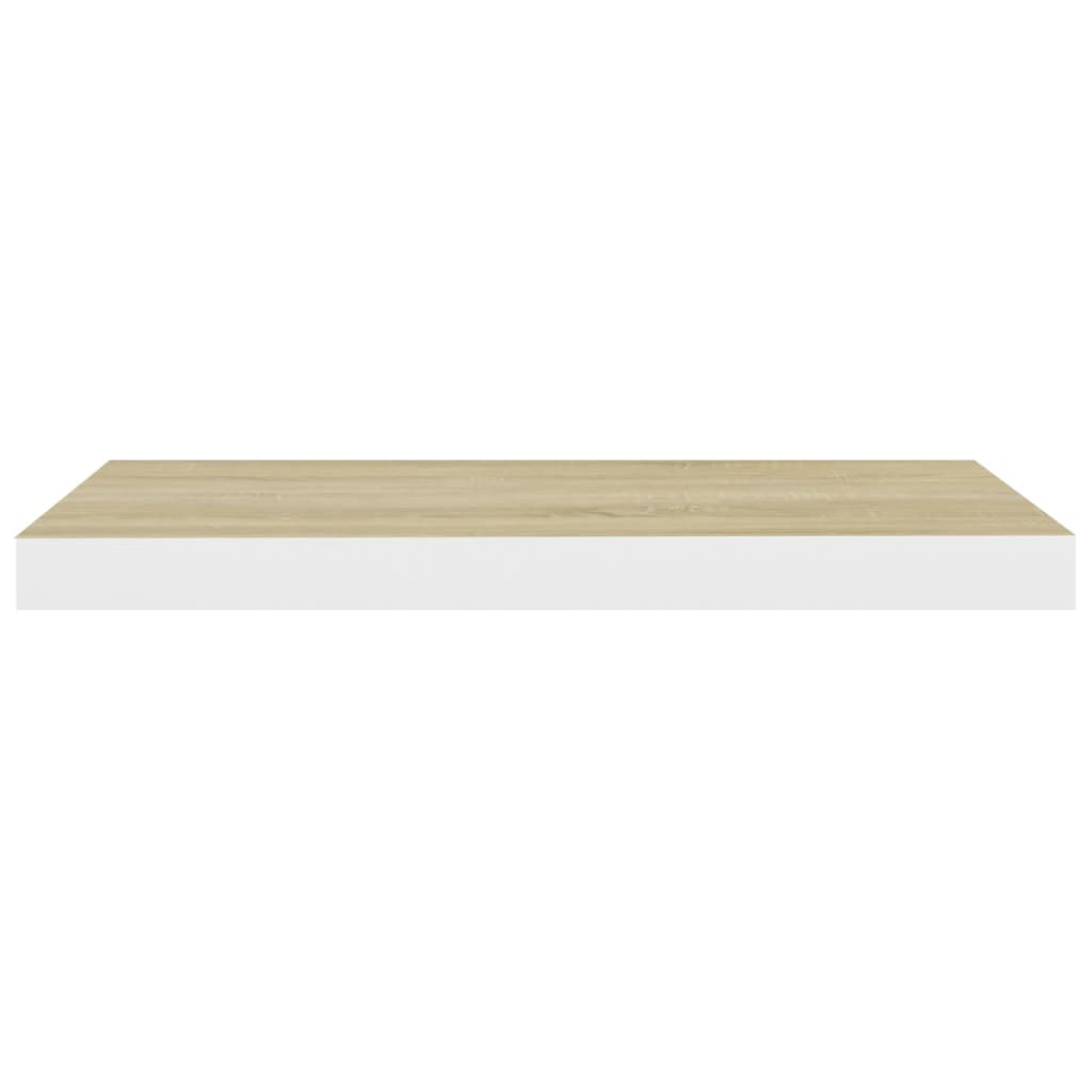 Étagère murale flottante chêne et blanc 60x23,5x3,8 cm MDF Étagères murales & corniches vidaXL   