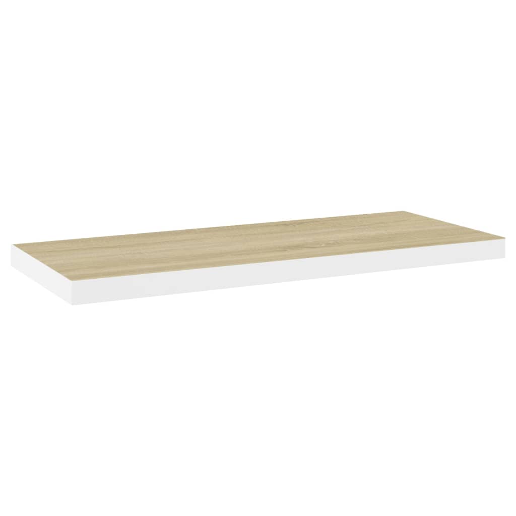 Étagère flottante murale chêne et blanc 80x23,5x3,8 cm MDF Étagères murales & corniches vidaXL   