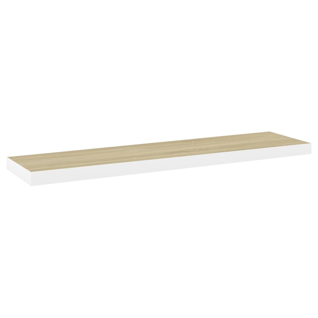 Étagère flottante murale Chêne et blanc 90x23,5x3,8 cm MDF Étagères murales & corniches vidaXL   