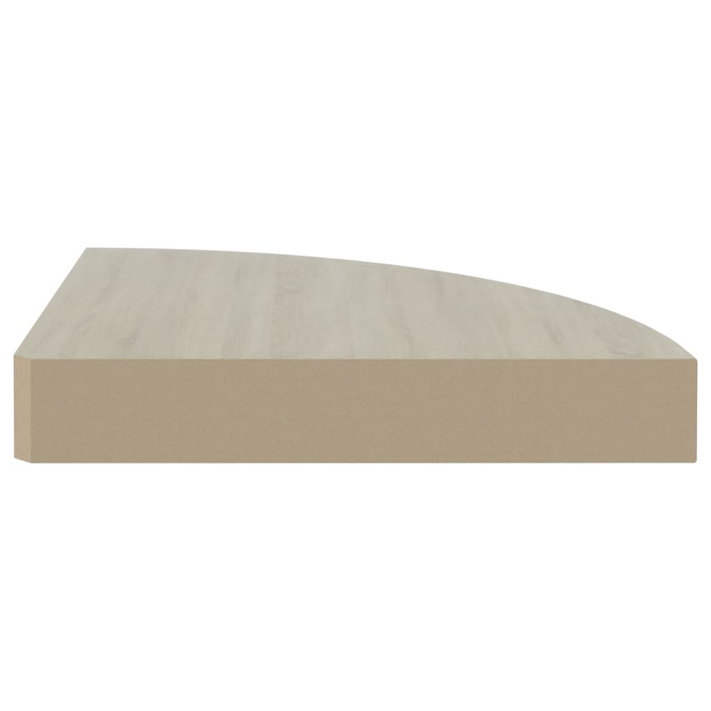 Étagère d'angle murale Chêne et blanc 25x25x3,8 cm MDF Étagères murales & corniches vidaXL   