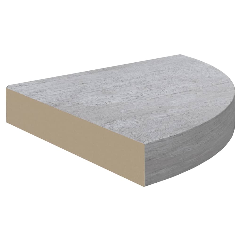 Étagère d'angle murale Gris béton 35x35x3,8 cm MDF Étagères murales & corniches vidaXL   