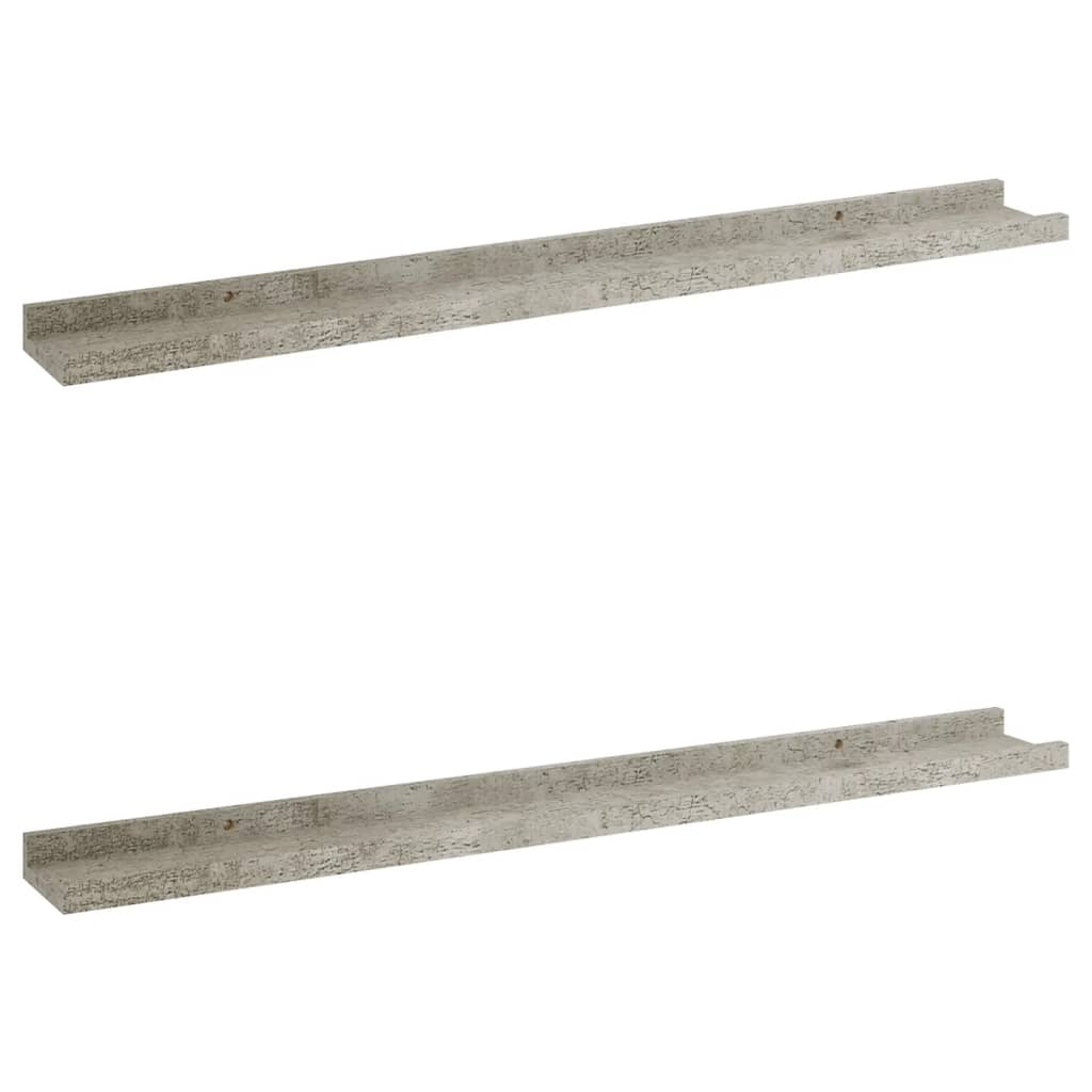 Étagères murales 2 pcs Gris béton 80x9x3 cm Étagères murales & corniches vidaXL   