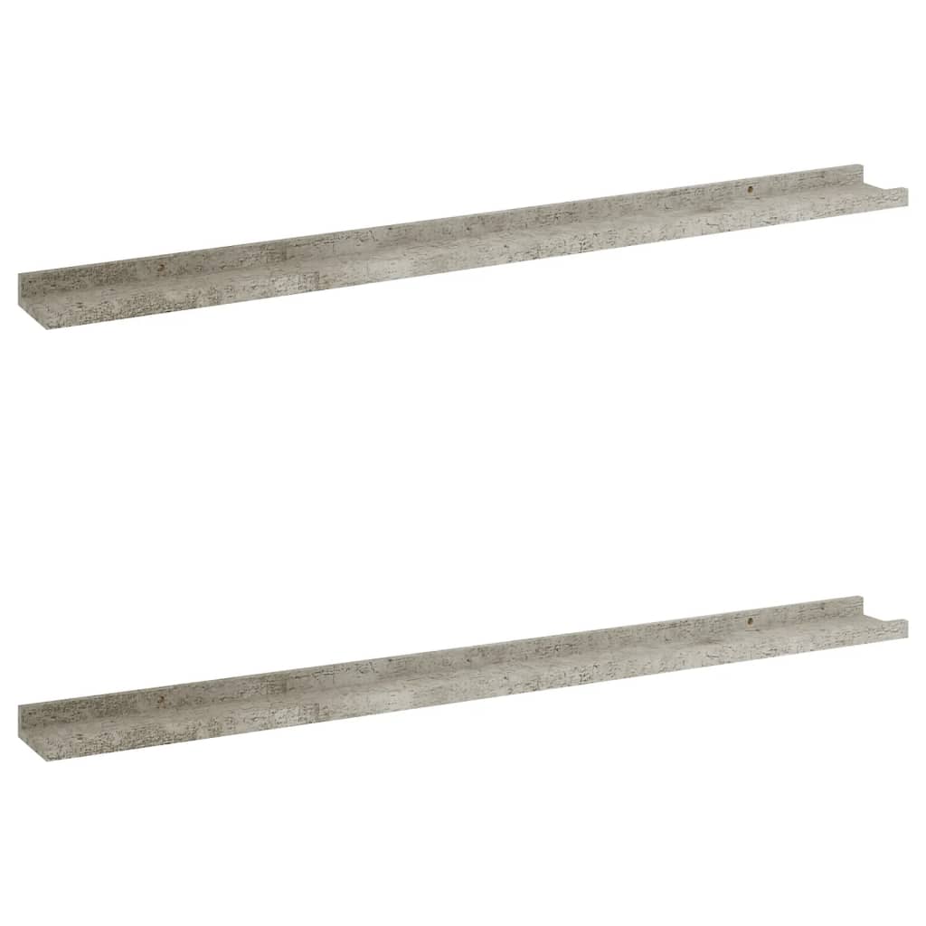 Étagères murales 2 pcs Gris béton 100x9x3 cm - Xios Store SNC