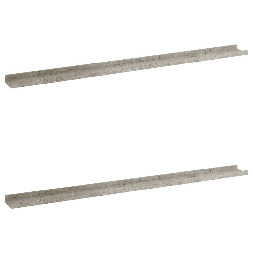 Étagères murales 2 pcs Gris béton 115x9x3 cm - Xios Store SNC