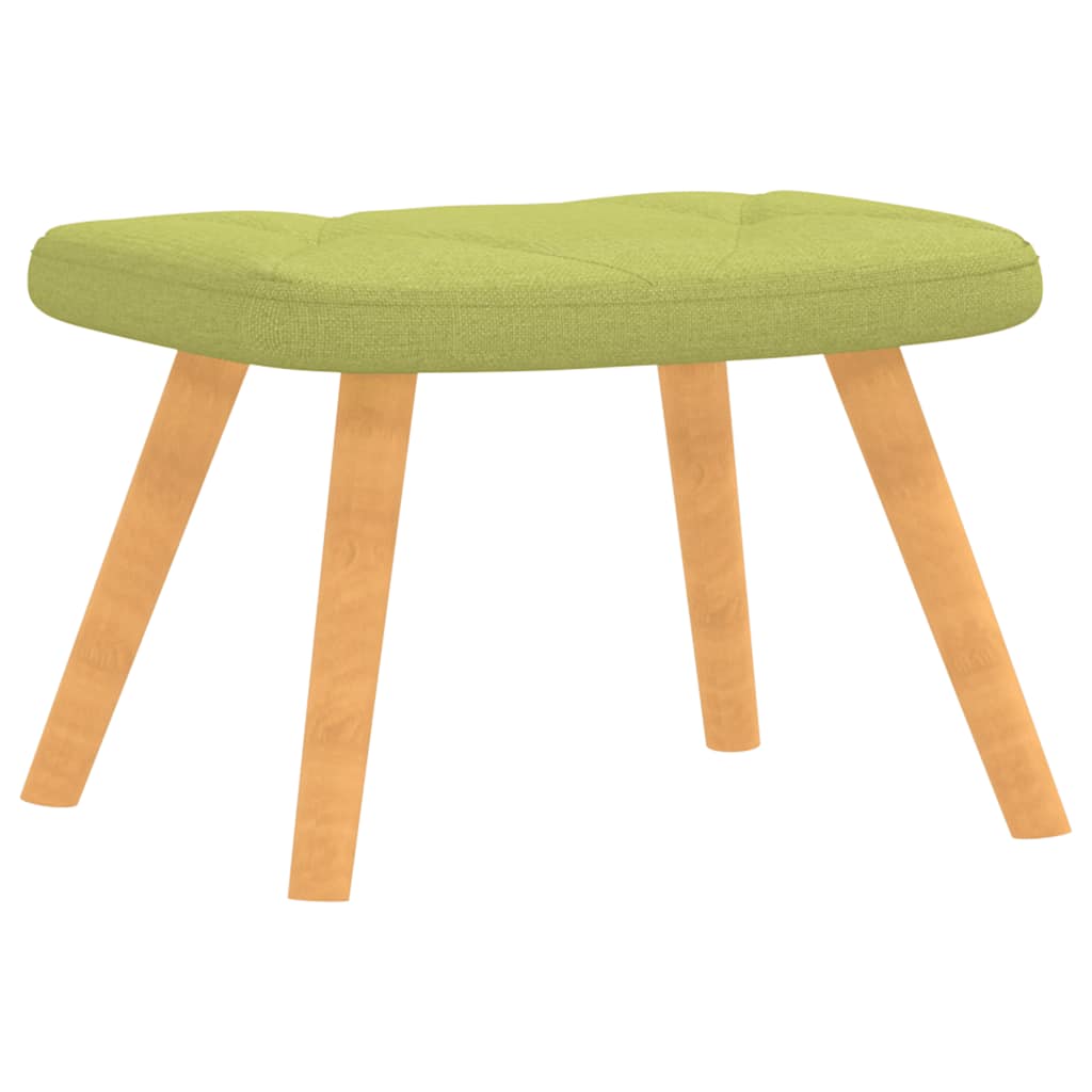 Chaise de relaxation avec tabouret Vert Tissu Fauteuils vidaXL   