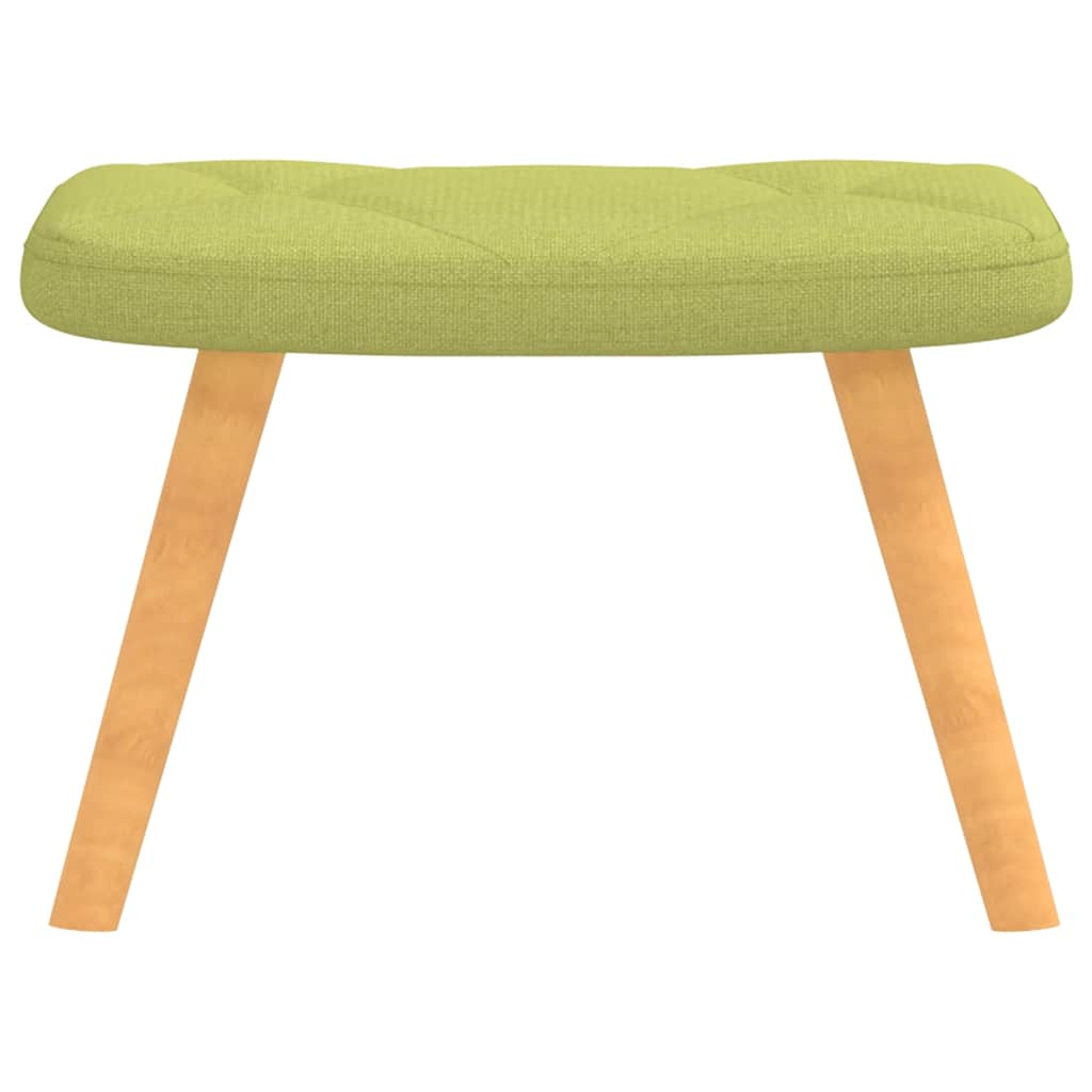 Chaise de relaxation avec tabouret Vert Tissu Fauteuils vidaXL   