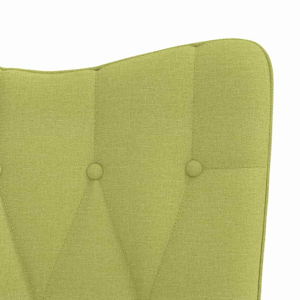 Chaise de relaxation avec tabouret Vert Tissu Fauteuils vidaXL   