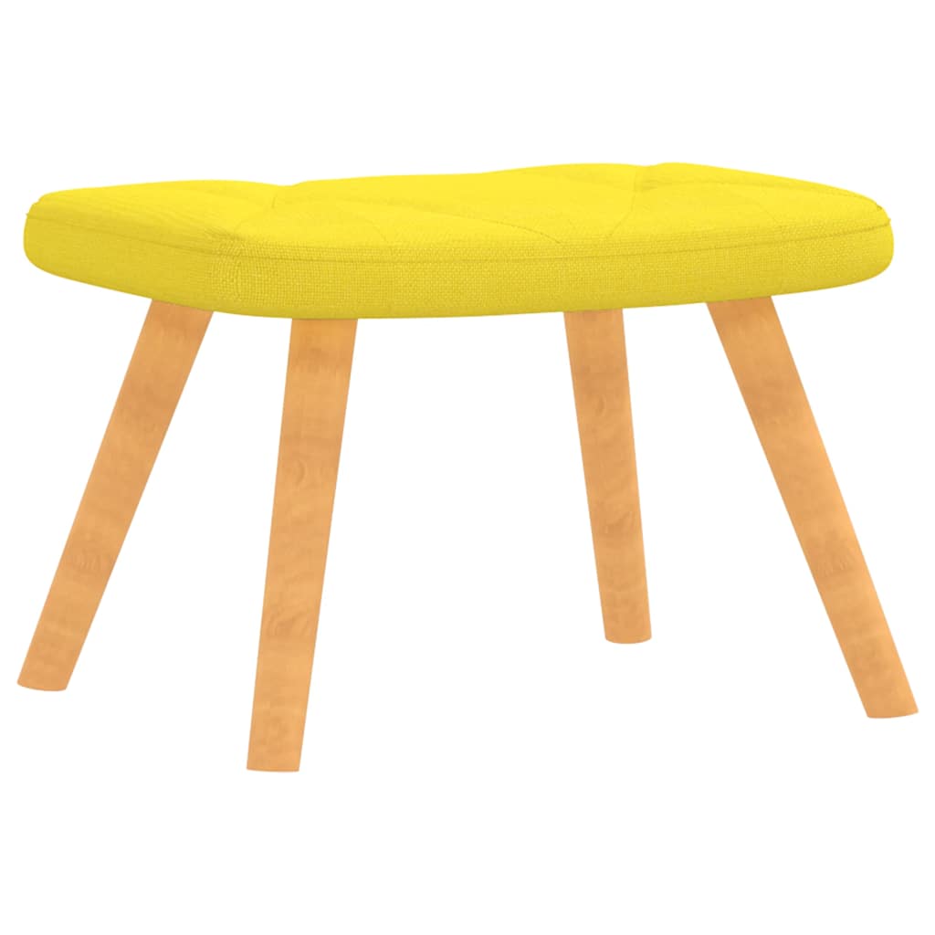 Chaise de relaxation avec tabouret Jaune moutarde Tissu Fauteuils vidaXL   