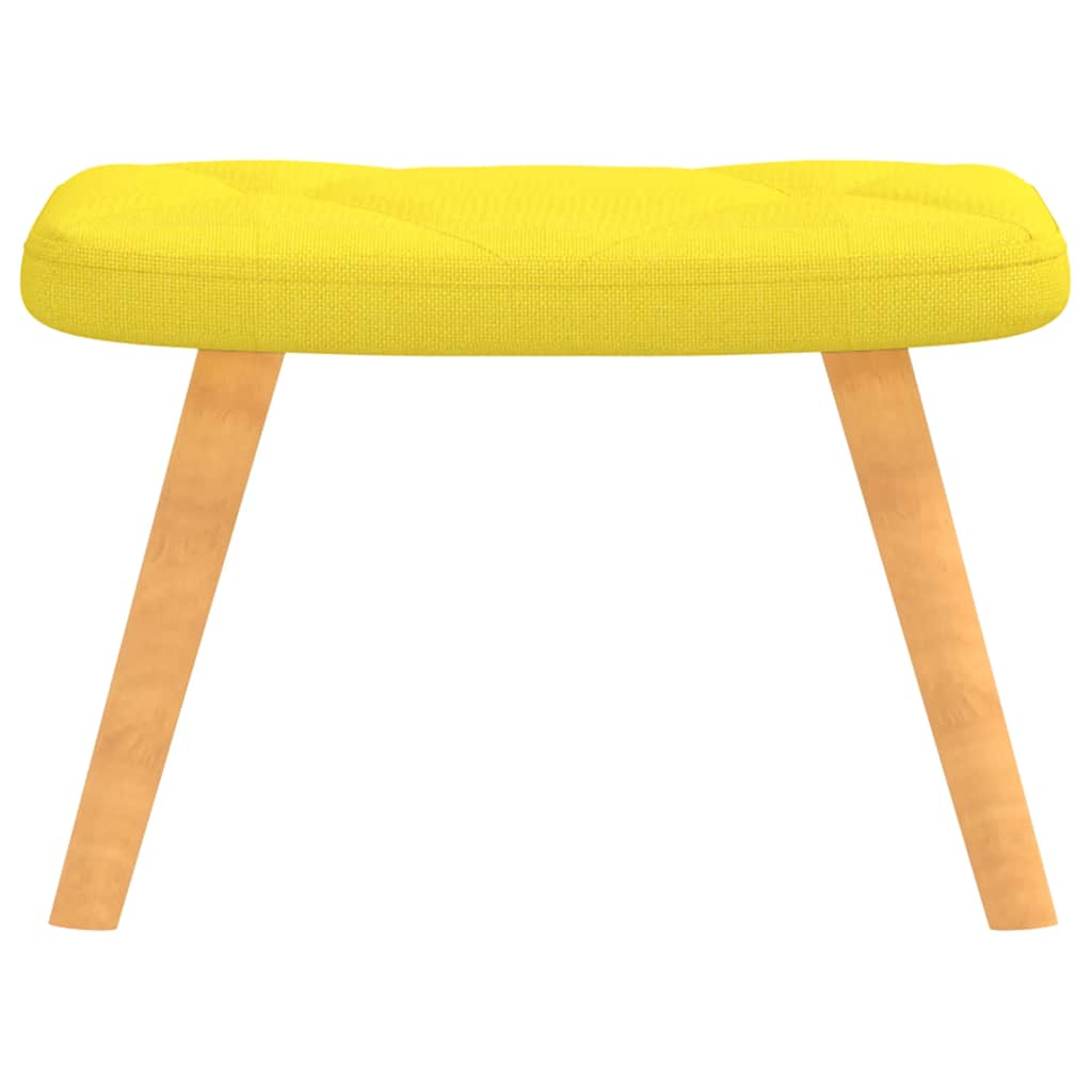 Chaise de relaxation avec tabouret Jaune moutarde Tissu Fauteuils vidaXL   