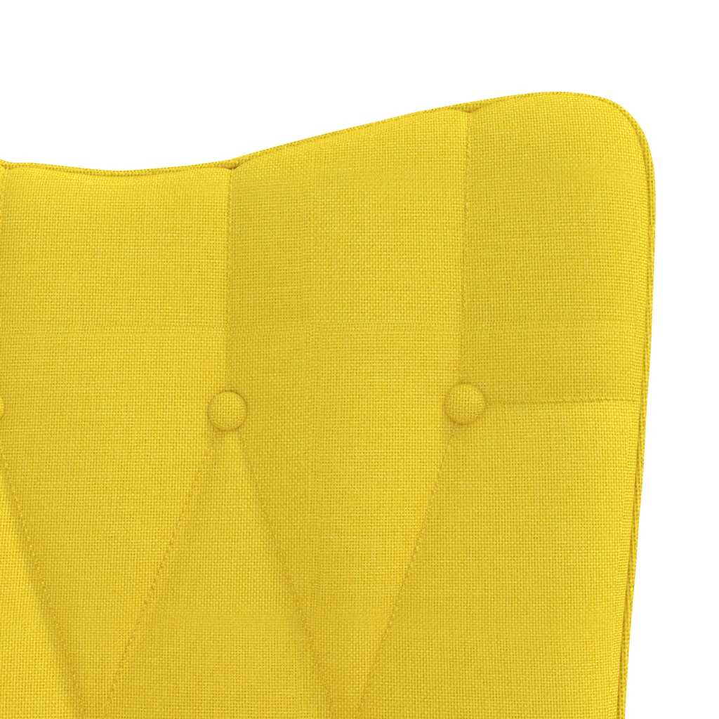 Chaise à bascule Jaune moutarde Tissu Fauteuils à bascule vidaXL   