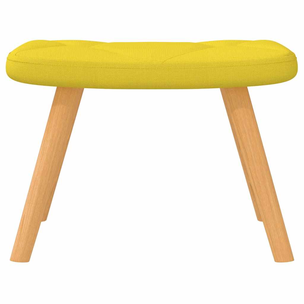 Chaise à bascule avec tabouret Jaune moutarde Tissu Fauteuils à bascule vidaXL   